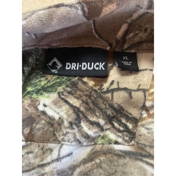 Dri Duck Mens Camouflage Outside Plam Quarter Zip Fleece Jacket Size XL - Picture 3 of 10